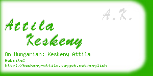 attila keskeny business card